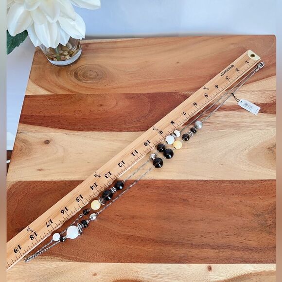 NWT Fossil Ebony Multi-Color 38 inches Necklace - Picture 4 of 5